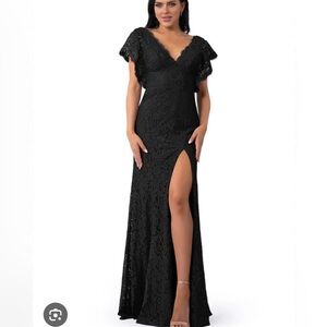 Black lace Amabel dress from Azazie